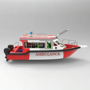 26FT 8m Aluminum Water Hospital Rescue Ambulance Boat for Sale