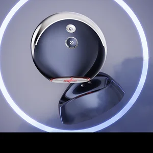 New Arrival Mini Design Waterproof Micro Current Face Lifting Electric EMS Stamp RF Beauty Device with USB Charging Base