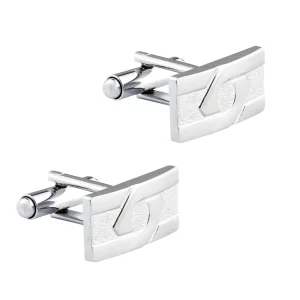 Wholesale JINJIE High-end Rectangular Wavy Metal Formal Cufflinks Men's Suit Shirt Accessory CL-C273 Suppliers, Exporters