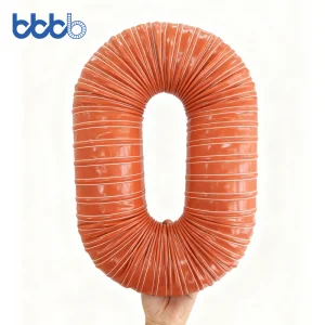 Industrial High Temperature Silicone Rubber Flexible Flame Retardant Waterproof Anti-aging Air Duct Positive Pressure 7000pa