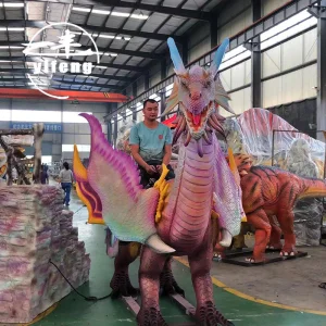 Customized Realistic Animatronic Dinosaur Rides Electric Ride on Dinosaur Rides