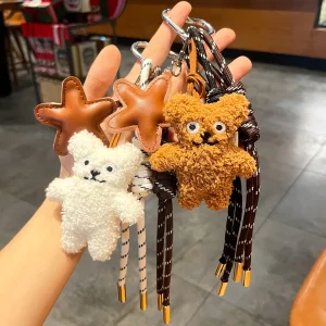 Designer Cartoon Bear Plush Keychain