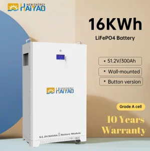 Hysonn 51.2v 48V 300Ah Wall-mounted Stackable Lithium Battery