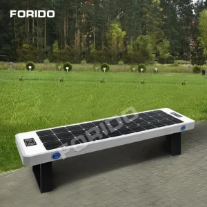 Solar Smart Park Bench with Wireless Mobile Phone Charging