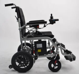 Aircraft Grade Aluminum Super Light Electric Wheelchairs- Foldable &amp; Portable Design for Seniors, OEM/ODM for Indoor and Outdoor Use Brushless Motor