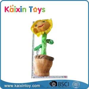 Singing Dancing Sunflower Talking Toy Electric Musical Plush