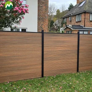 Low Maintanence Never Fading Slatted Style Modern WPC Composite Fence Panel