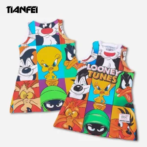TF Custom Embroidery StreetWear Women Clothing Jersey Wholesale Basketball Jersey Sublimation Pattern Women's Dress
