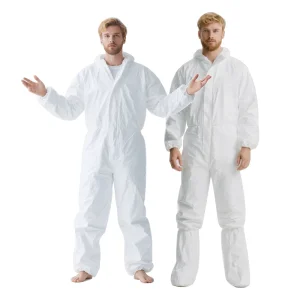 Factory Chemical Hazmat Suit Paint Suits Type 5 6 Waterproof Full Body Protection Coveralls Disposable Protection Clothing