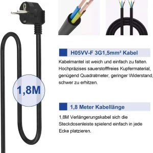Furadeira Redonda Preta com Extensão USB de Alta Potência