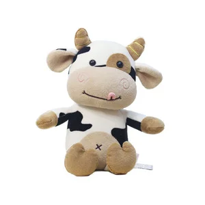 Wholesale Custom Toys Baby Cute Farm Animals Soft Heart Sweater Cow Plush Toys Kids Birthday Gifts
