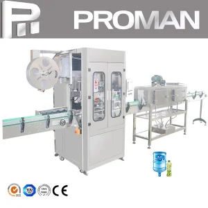 Automatic 3L 5L 10L 19L 20L 500ml 5 Gallon Water Beverage Juice Bottle Sticker PVC Label Sleeve Heat Shrink Wrap Labelling Machine for Bottle Body Cap