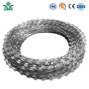 Zhongtai Barbed Wire Link Chain China Manufacturers 730mm Coil Diameter Metal Barbed Wire Used for Security Wire Mesh Netting Fencing