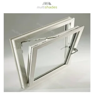 Multishades Commercial Bottom Hung Window with Anti Corrosion Aluminium Frame Tempered Glass Soundproof for Office Buildings