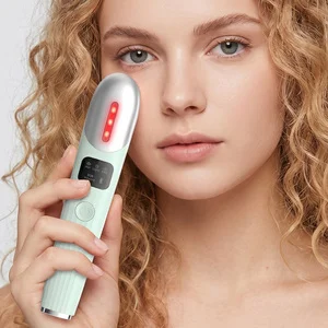 Home Use Anti-aging EMS Heated Eye Massage Pen Red Light Phototherapy Vibration Remove Dark Circles Eye Skin Care Massager