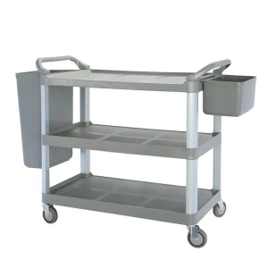Daosheng 3-Shelf Hotel Catering Restaurant Food Service Trolley Kitchen Moveable Trolley Cleaning Collection Cart Storage Cart