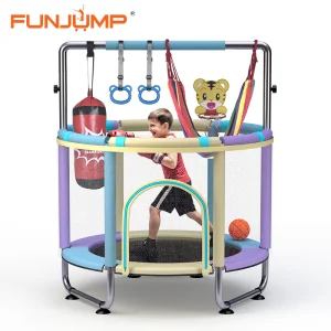 Funjump 55inch Children Gift Outdoor Indoor Kids/Child Fitness Mini Jumping Trampoline with Safety Net for Sale