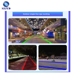 IP27/IP65 Proyector de línea láser virtual industrial verde de LED multifuncional para marcado de suelo en almacenes y aceras