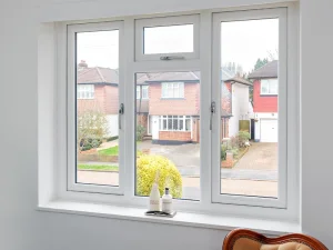 Modern Waterproof PVC Tempered Glass Double Pane Soundproof Casement Window for Kitchen & Bathroom