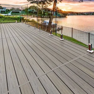 Wooden Grain Exterior Decking Outdoor Flooring WPC Composite Material