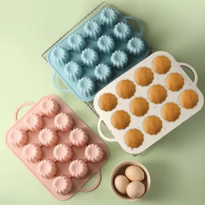 12 Forma Cilíndrica Pequena de Lulu Lace para Bolo Molde de Pudim Molde de Gelatina Molde de Bolo de Mousse Utensílios de Cozinha para Uso Doméstico