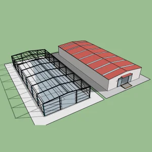 Multi-Storey Modern Steel Structure Factory Prefabricated Building With Steel Roof Truss Sbeam Lifetime Warranty Waterproof