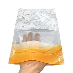 ISO9001 Factory Custom Print Clear Transparent Window PA Vacuum Seal Plastic Bags For Beef Meat Fish Frozen Food Packaging