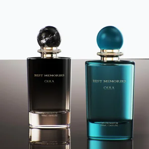 Custom 100ml Round Empty Luxury Gold Cap Parfum Packaging Bottle Spray Atomizer Glass Perfume Bottle