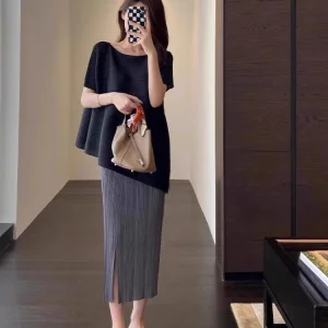 Miyake Summer Midi Pleated Set