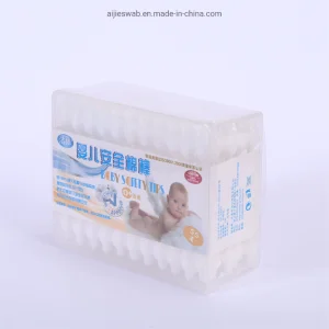 Baby Safe Plastic Cotton Buds Big Head Cotton Swab for Baby Health Sample Customization