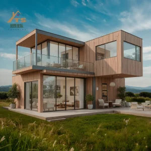 Contemporary Design Folding Villa Prefabricated Tiny House Finished Container Home with Sandwich Panel in Steel Wood for Hotels