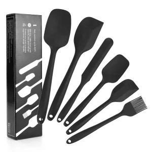 Black Silicone Spatula Set