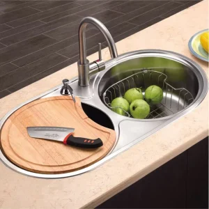 Stylish Double Bowl Round Sink