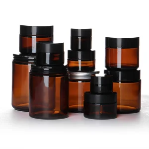 Frosted Clear Glass Cream Jar