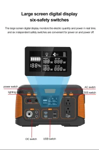 300W 500wenergy Storage Power Supply 110V 230V Camping Emergency Home Portable Solar Power Energy Storage Battery Station OEM
