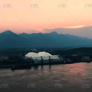 Large Fully-Enclosed Air-Supported Structure for Storage System