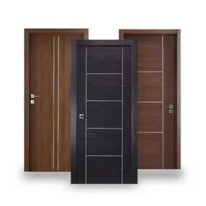 Porta de Madeira Acústica Interior Laminada em MDF para Entrada de Apartamento, Hotel, Hospital, Escola