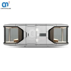 Fabricación de cápsulas espaciales modulares prefabricadas resistentes a terremotos, hogar contenedor moderno prefabricado para áreas residenciales de migrantes