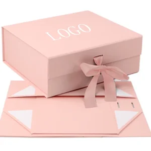 Custom Logo Pink Luxury Magnetic Gift Box