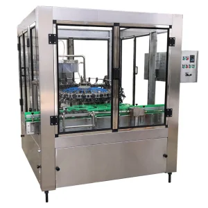 Automatic 18 Head Rotary Beer Wine Vodka Plastic Glass Bottle Washing Machine