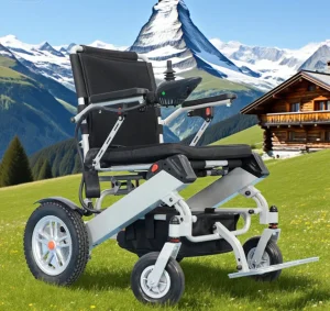 Compact Foldable Frame Smallest Indoor Power Electric Wheelchair