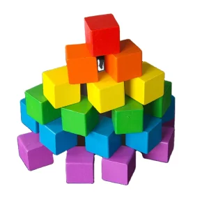 Customizable Size DIY Eco-friendly Building Blocks Small Square Wooden Blocks for Kids Toys