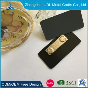 Custom Magnet Tag Sublimation Reusable Plastic Logo Metal Engraved Badge Customized Pin Crew Staff Name with Magnet Backing Emblem