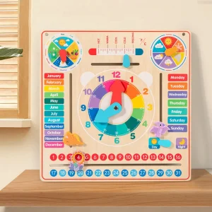 Montessori 7 in 1 Wooden Calendar Clock Toy