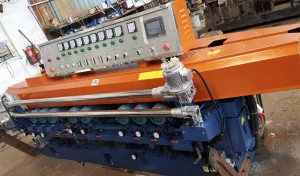 9 Motors Auto Flat Glass Straight Line Bevelling Machine