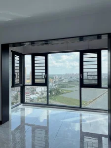 Ventana de aluminio corrediza de colores modernos para casa, hogar y balcón