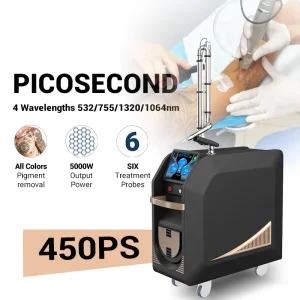 Professional Picosecond Laser Machine Q Switched ND YAG Laser Tattoo Removal