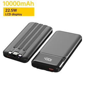أسبور A315 10000mAh بنك طاقة عالي السعة 22.5W بنك طاقة سريع الشحن
