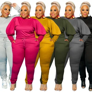 Wholesale Casual Women 3Xl Women'S Sets Plus Size Tracksuits Two 2 Piece Set for Women Clothing up to 5Xl