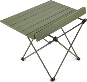Ultralight Portable Camping Side Table Small Folding Outdoor Metal/Aluminum Table for Car &amp; Camping Roll up Panel Style
